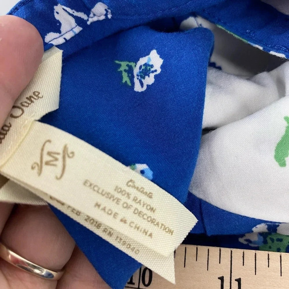 Matilda Jane Womens Medium Day Tripping Blue Floral Dress Long Sleeve Flowy Boho - Picture 6 of 7